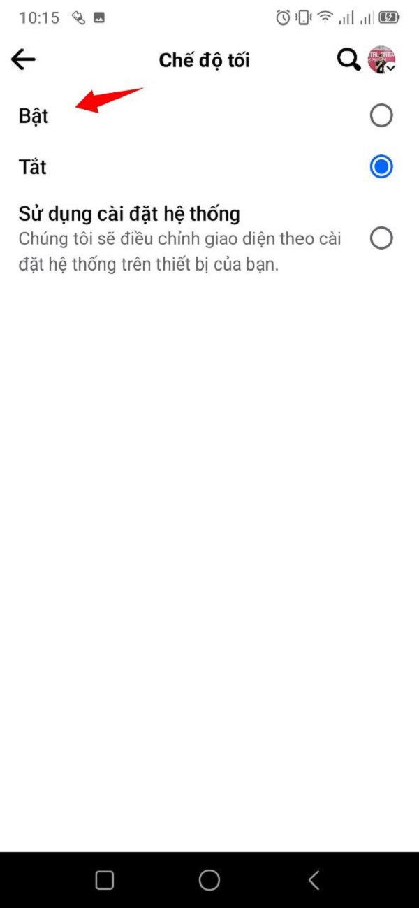 Hướng dẫn bật chế độ tối