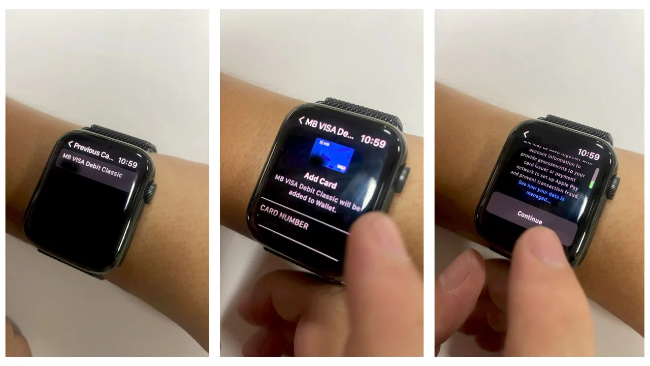 Cách thêm thẻ Visa vào ứng dụng Ví trên Apple Watch