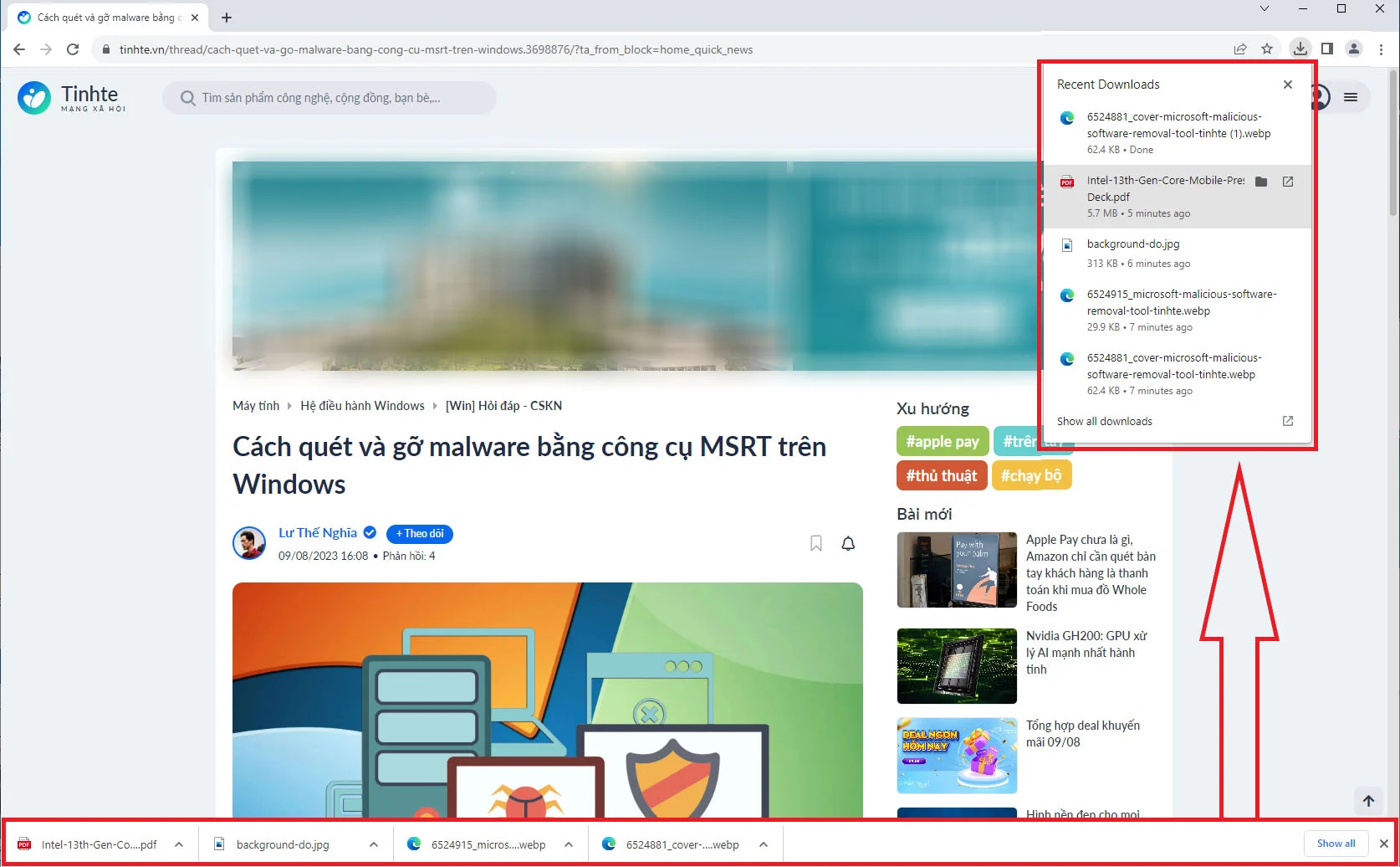 Hướng dẫn cài đặt lại thanh download bar trên trình duyệt Chrome