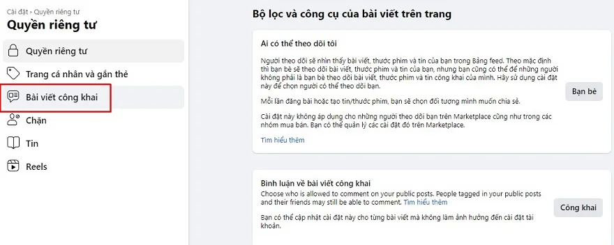 Chặn các bình luận trên Facebook