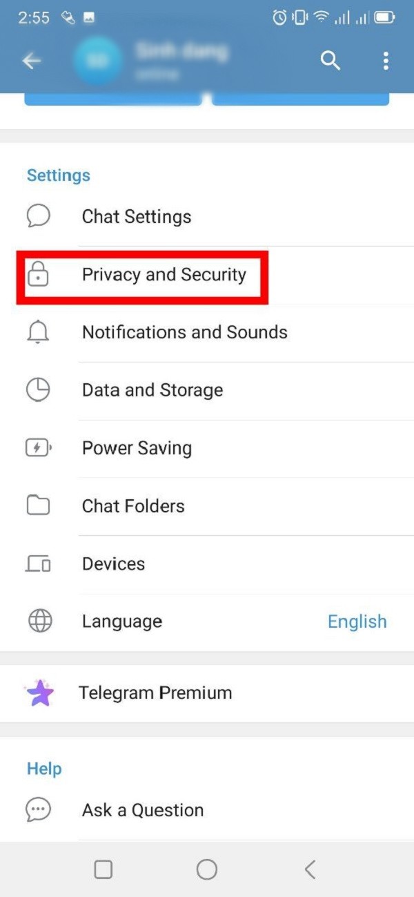 Chặn story trên Telegram