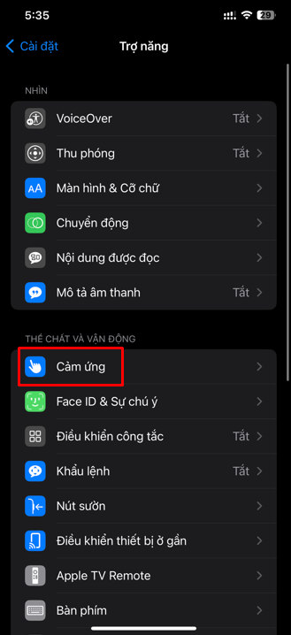 Chụp màn hình iPhone 15