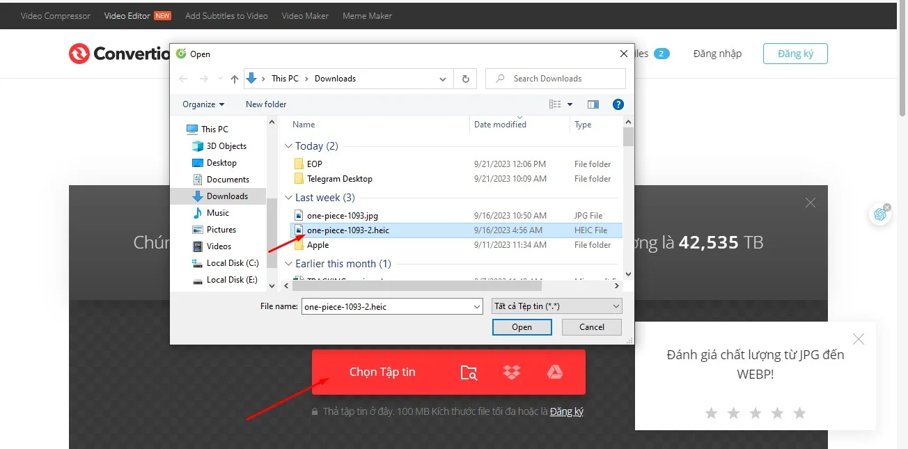 Cách chuyển đổi định dạng HEIC sang JPG trên Windows