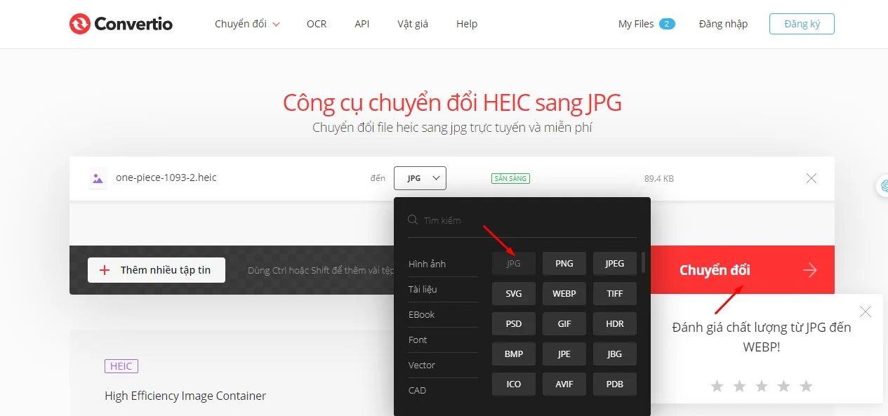 Cách chuyển đổi định dạng HEIC sang JPG trên Windows