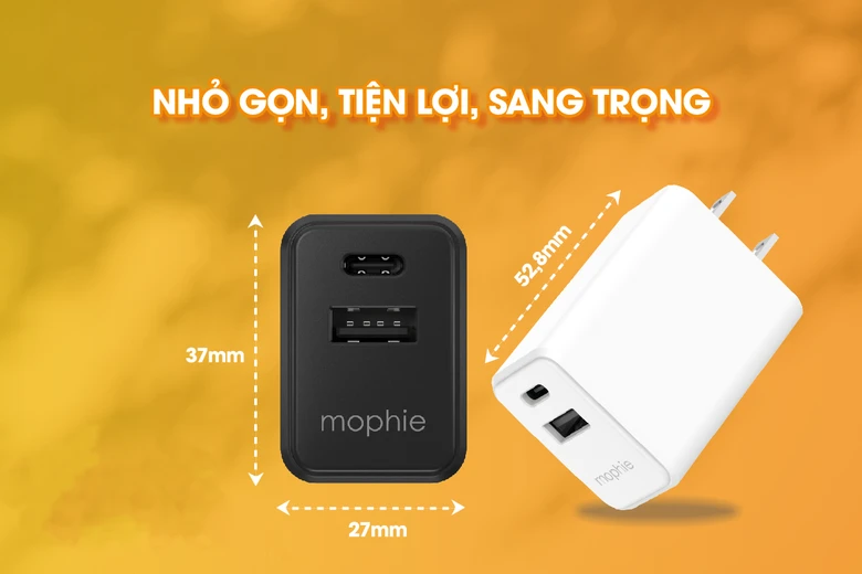 Cốc sạc nhanh Mophie Essentials PD 30W 1A1C