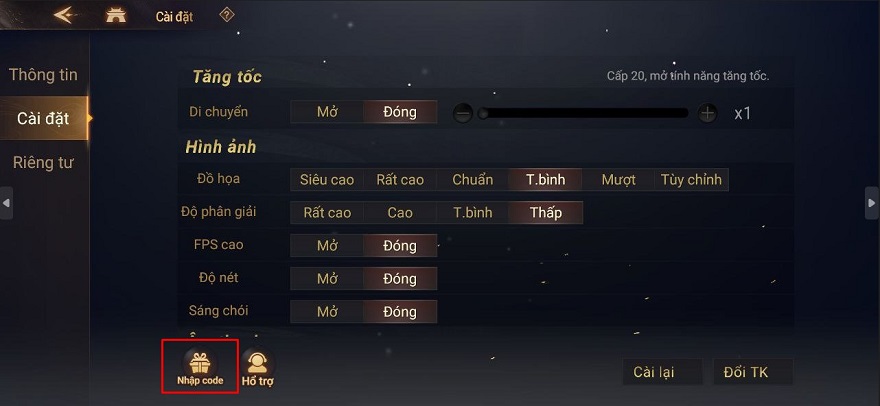 Tổng hợp Code game Cái Thế Tranh Hùng 