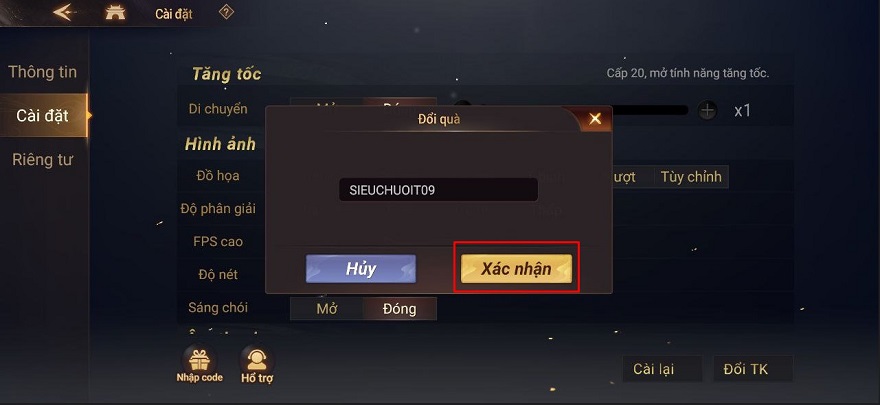Tổng hợp Code game Cái Thế Tranh Hùng 