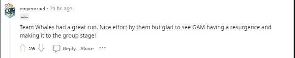 Cộng đồng nói gì trận GAM và Team Whales