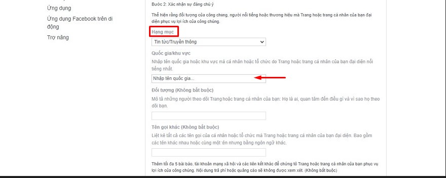Đăng ký tích xanh cho Facebook.