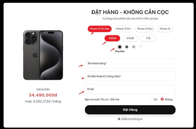 Đặt hàng trước iPhone 15 Series