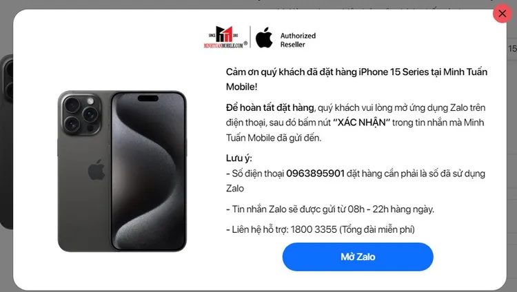 Đặt hàng trước iPhone 15 Series