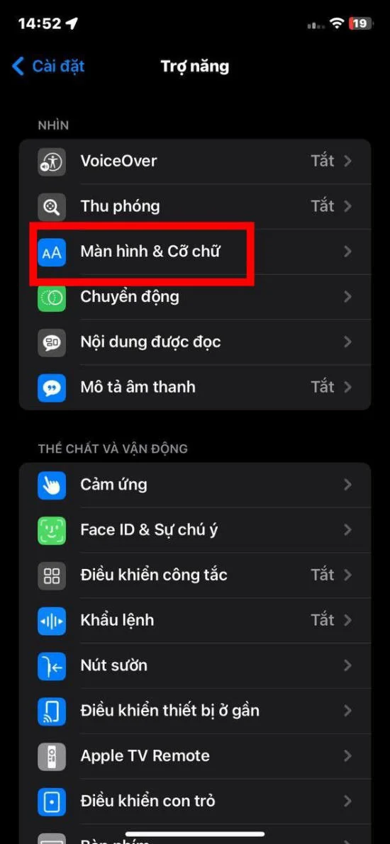 Điều chỉnh chế độ sáng