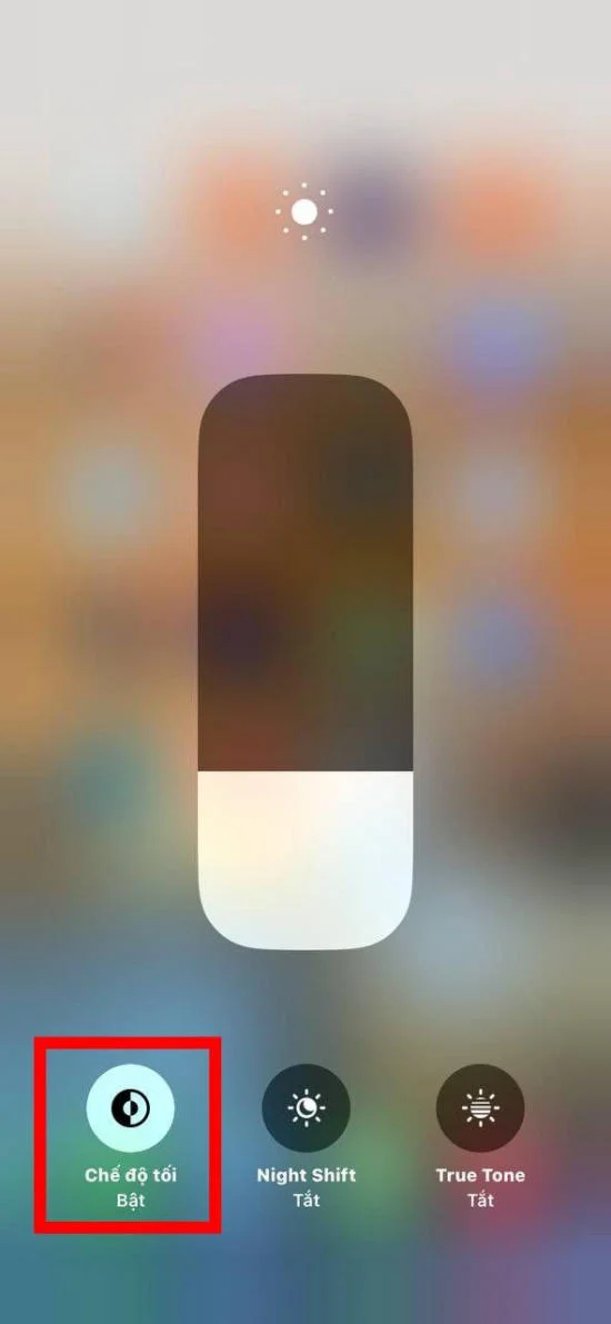 Điều chỉnh chế độ sáng