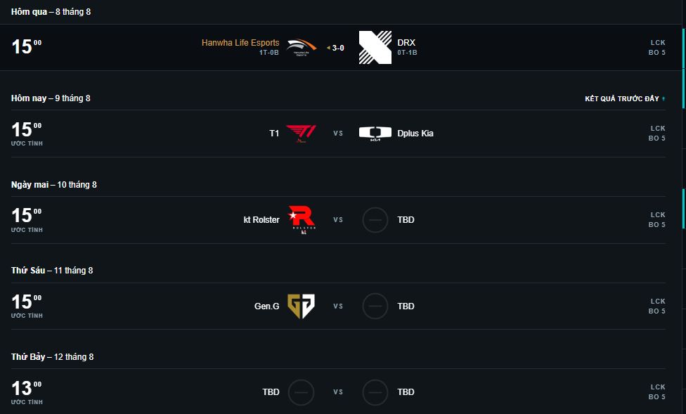 Vòng Playoffs LCK mùa hè 2023: Đại chiến hai gã khổng lồ T1  - DK