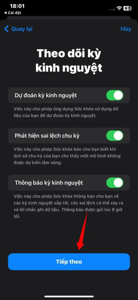 Ghi chi tiết sức khỏe