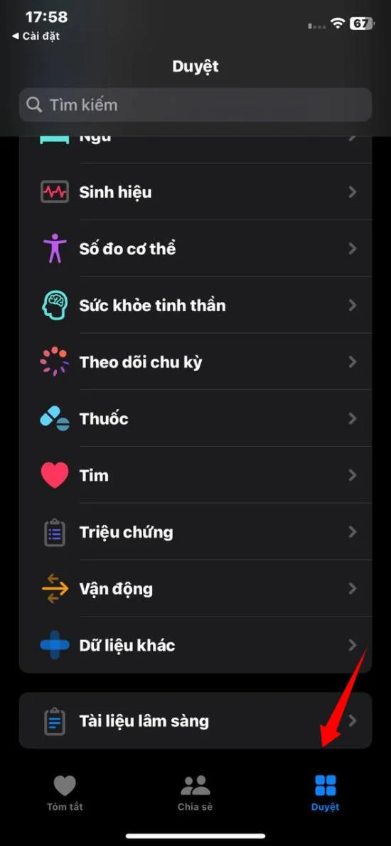 Ghi chi tiết sức khỏe