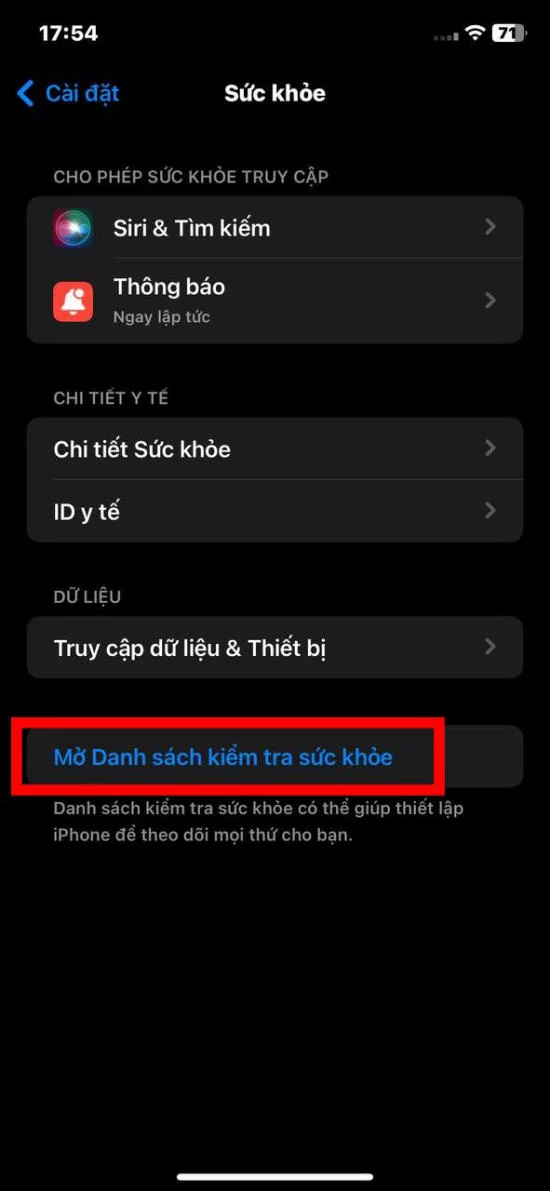 Ghi chi tiết sức khỏe