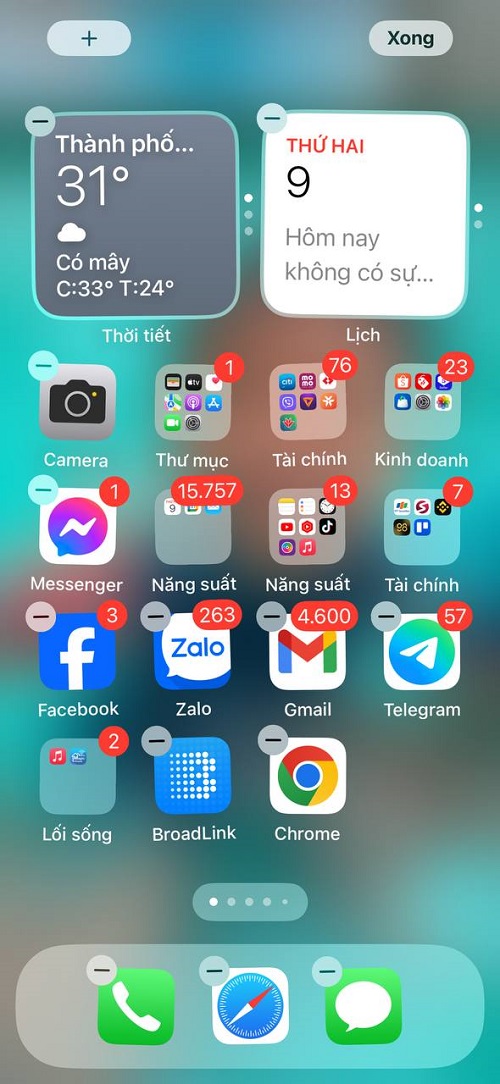 Hiện phần trăm pin trên iPhone 15 series