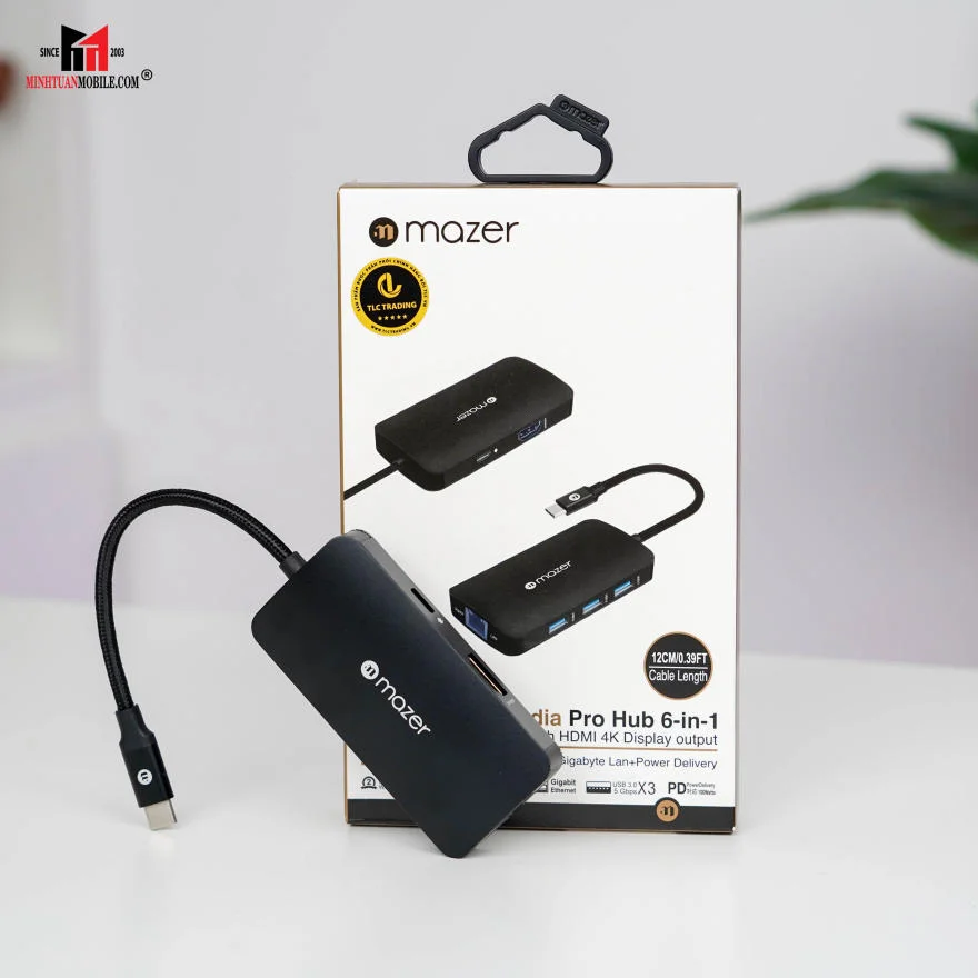 Hub chuyển đổi Mazer 6 in 1 Type-C