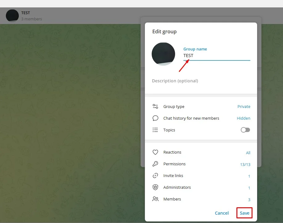 Đổi tên Telegram