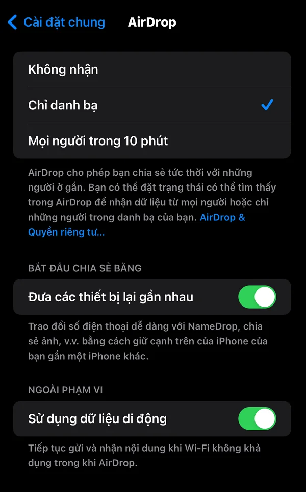 iOS 17.1 tính năng tiện ích