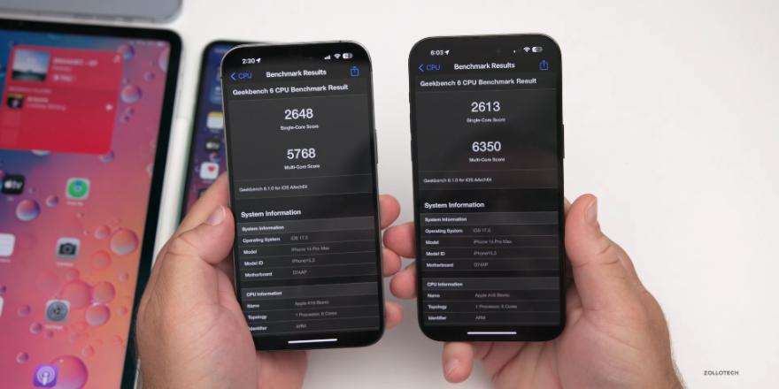 iOS 17 Beta 6 benchmark