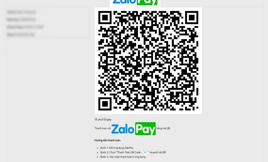 Giảm 200k khi thanh toán bằng Zalopay