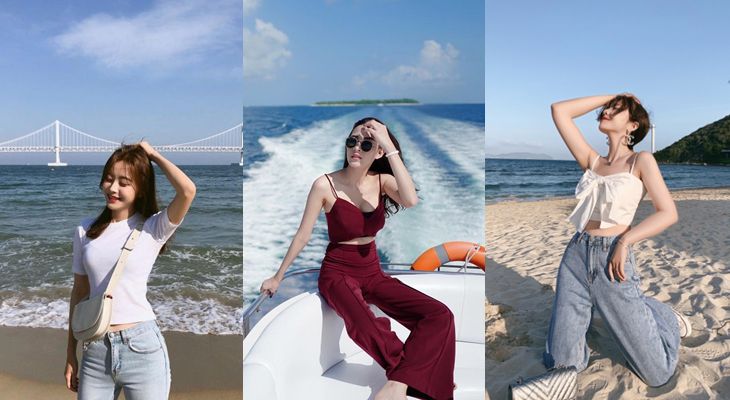 cách giúp bạn gái tạo dáng cực xinh khi đi biển
