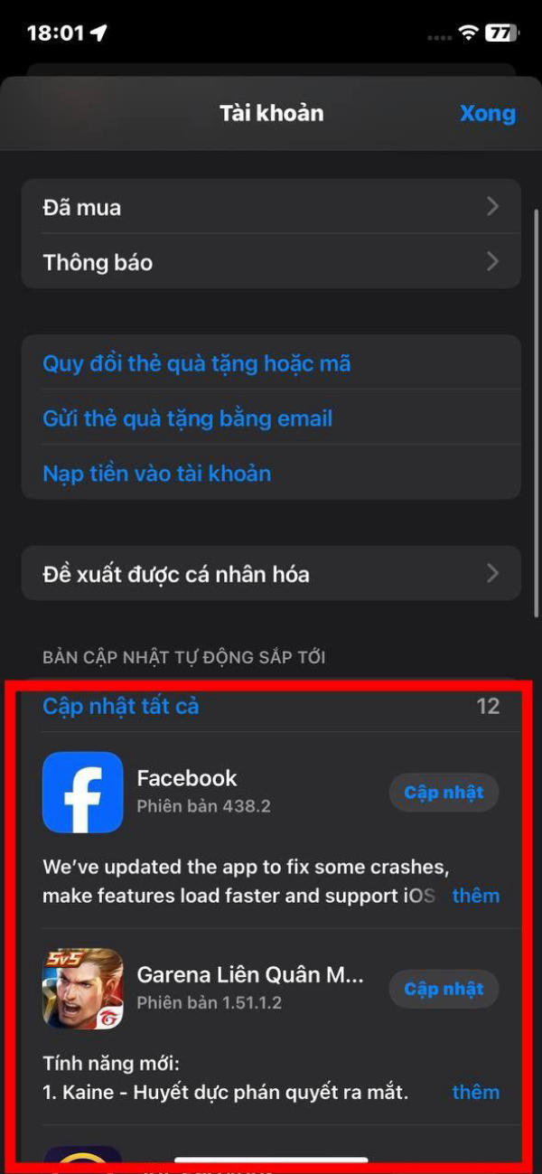 Lỗi ứng dụng tự thoát