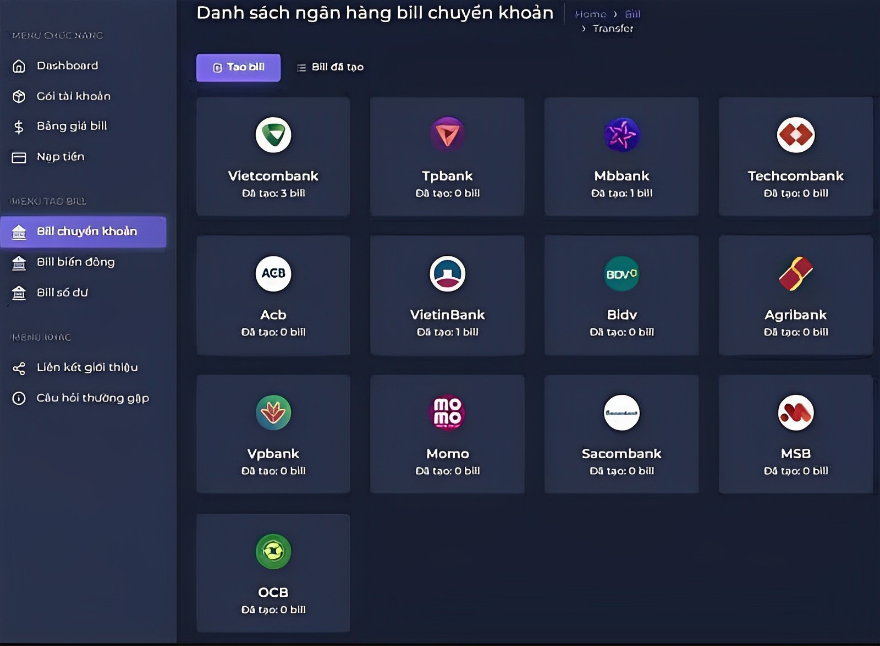 lừa đảo bằng bill chuyển khoản ngân hàng giả