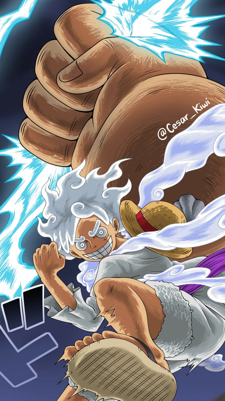 hình nền luffy gear 5 đẹp mắt