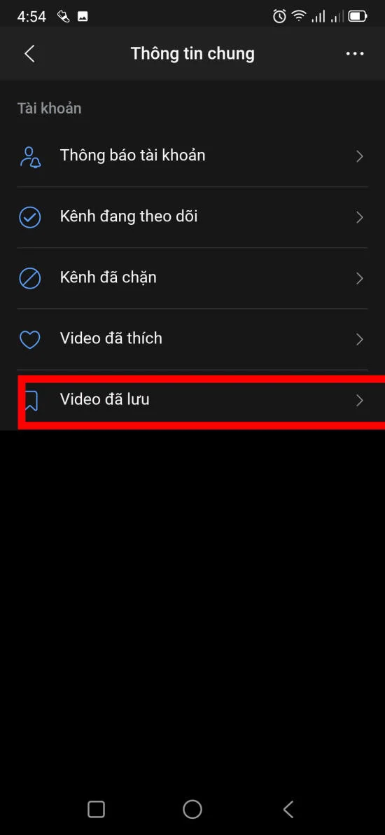 video đã lưu trên Zalo 