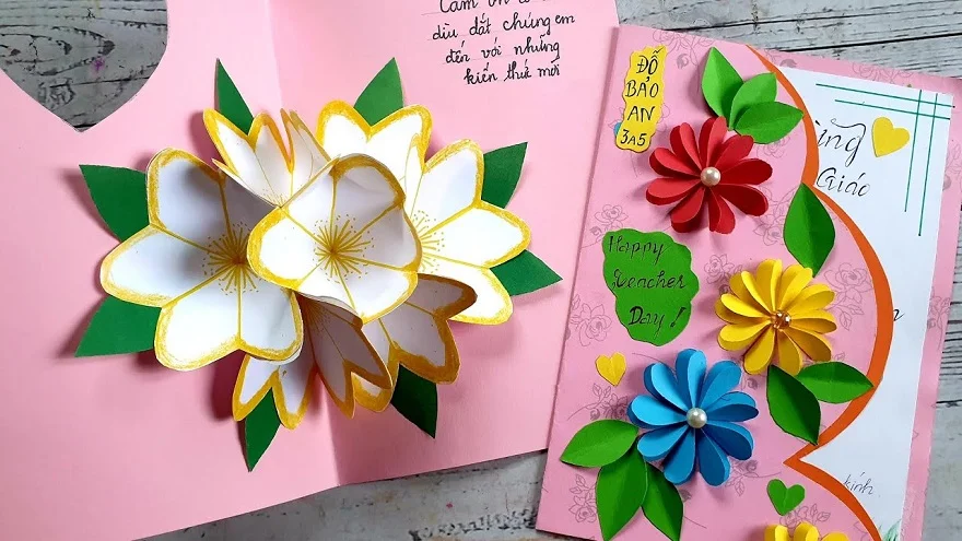 Thiệp 20/11 tự làm cực đẹp