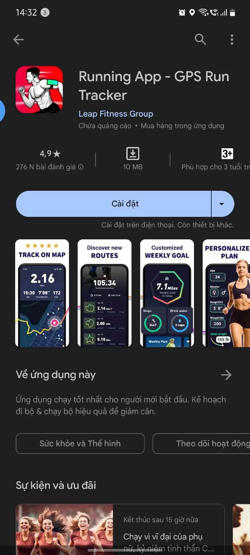 ứng dụng chạy bộ miễn phí trên điện thoại mới nhất 2023-7