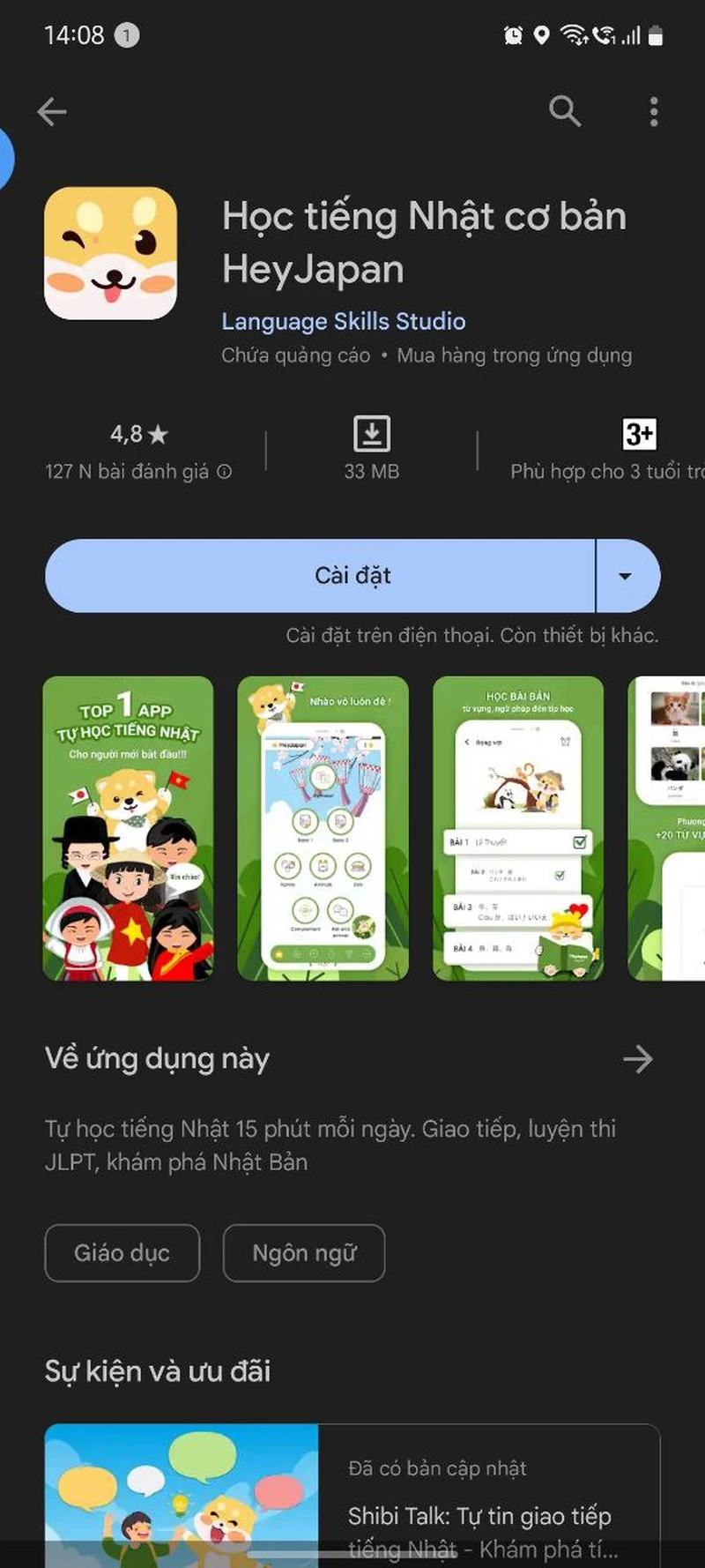 ứng dụng học tiếng Nhật miễn phí trên điện thoại mới nhất 2023-7