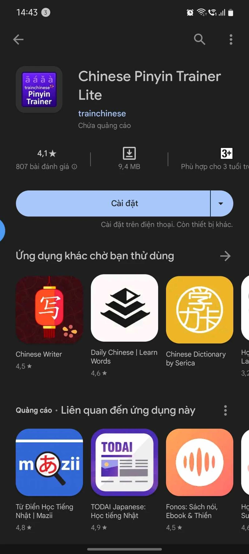 ứng dụng học tiếng Trung miễn phí trên điện thoại mới nhất 2023-4