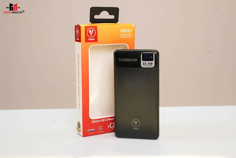 Pin sạc dự phòng Vmas 10.000 mAh 22.5W