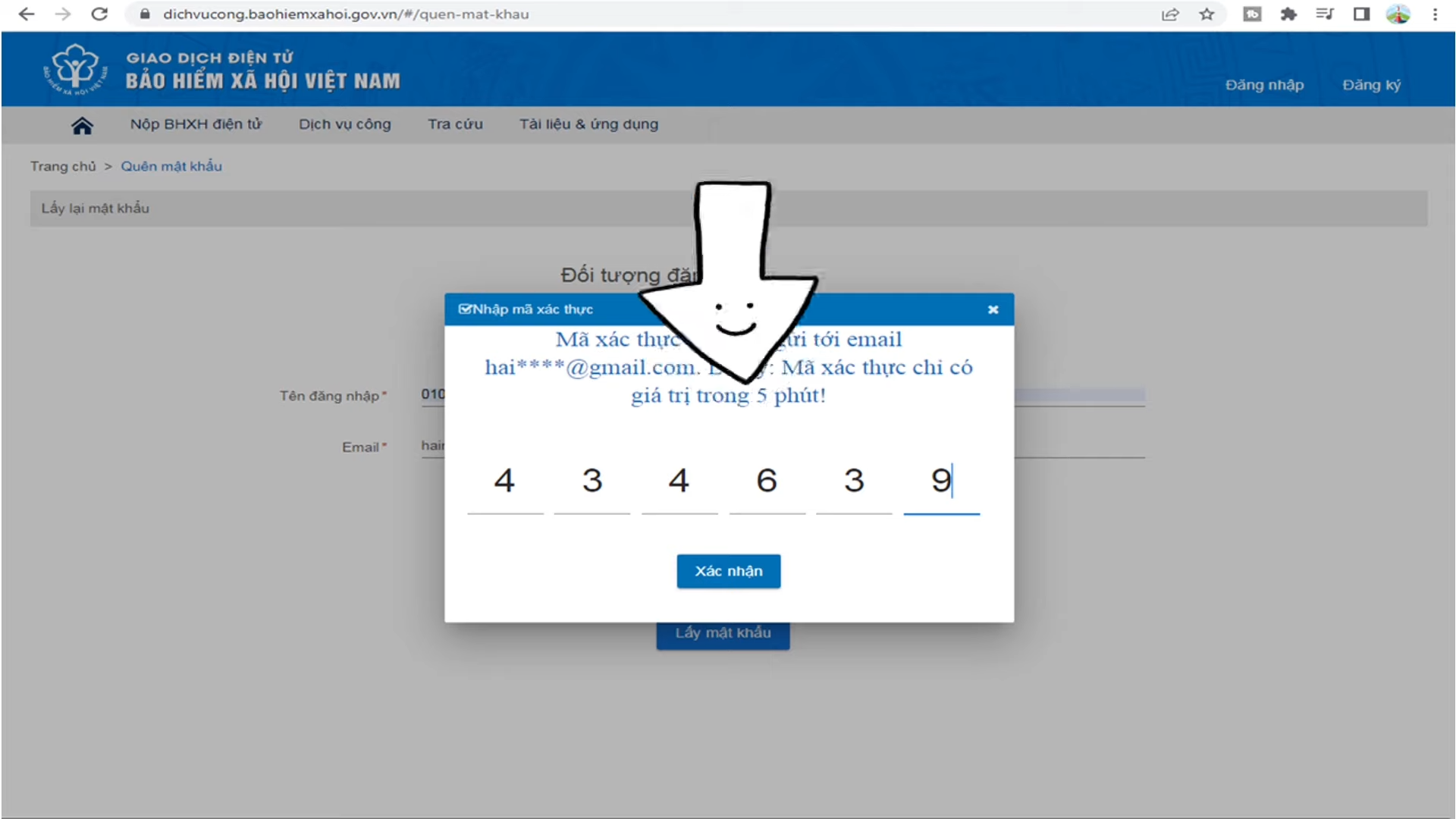 Quên mật khẩu VssID