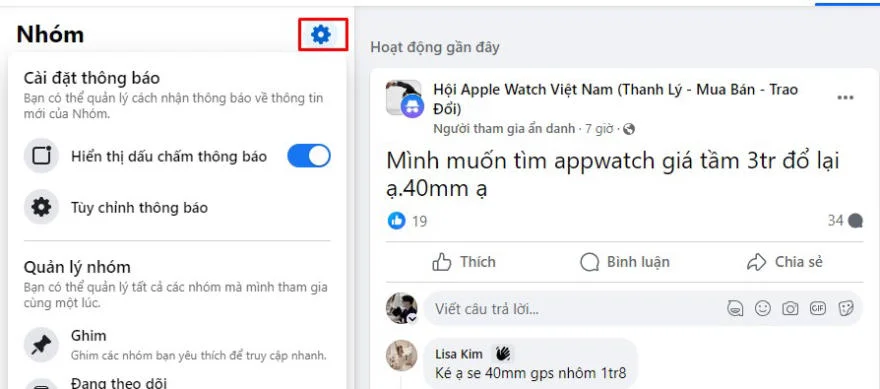 Hướng dẫn rời nhóm chat