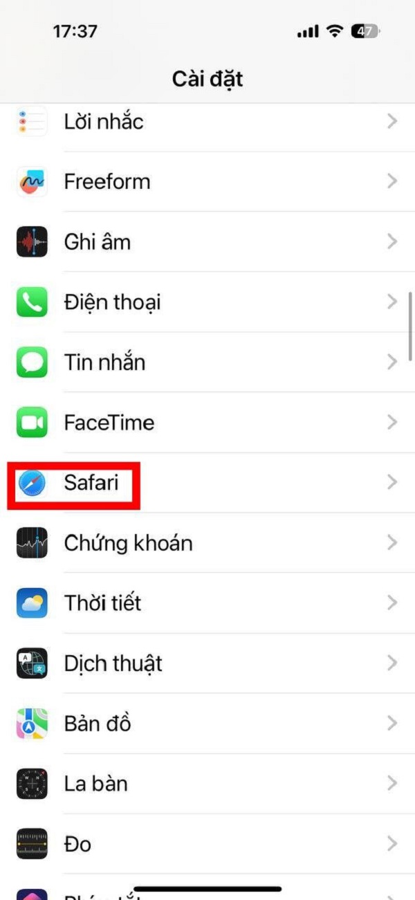 Thiết lập hồ sơ Safari trên iPhone 15 series