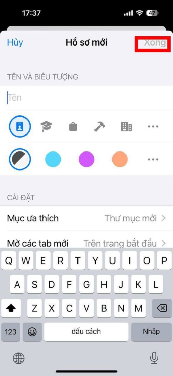 Thiết lập hồ sơ Safari trên iPhone 15 series