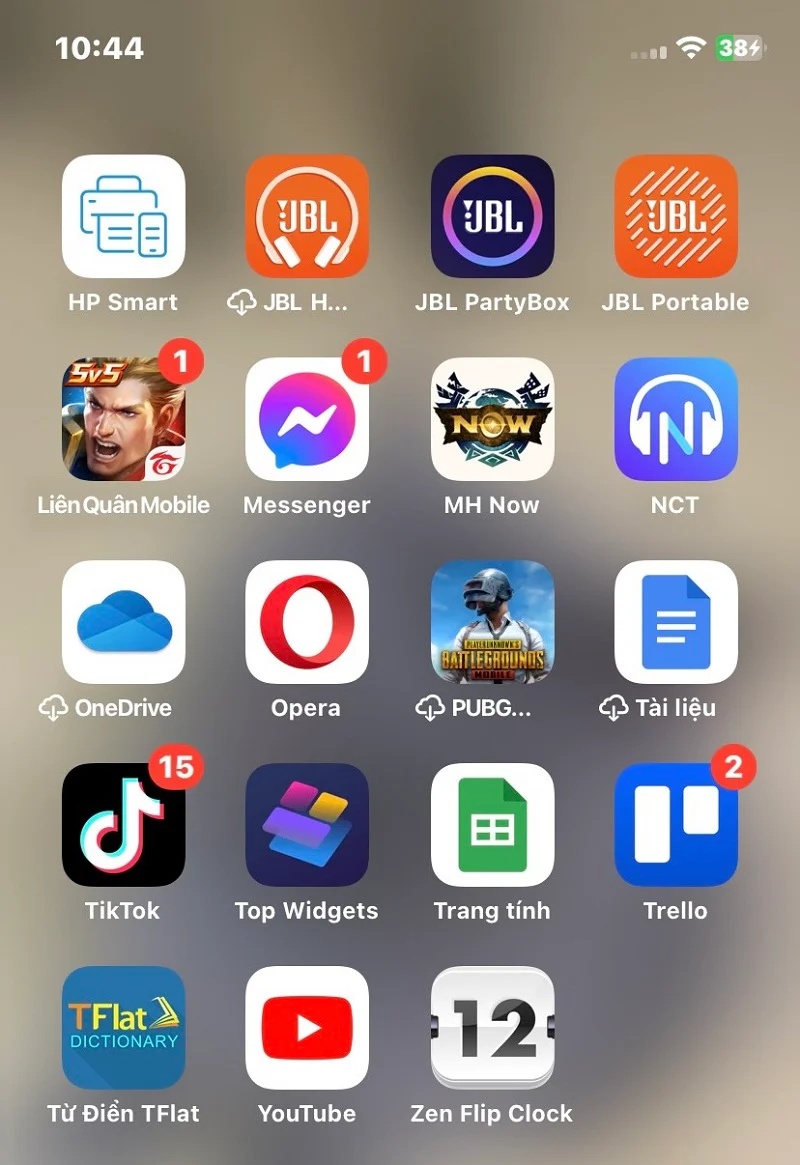 Sắp xếp app iPhone