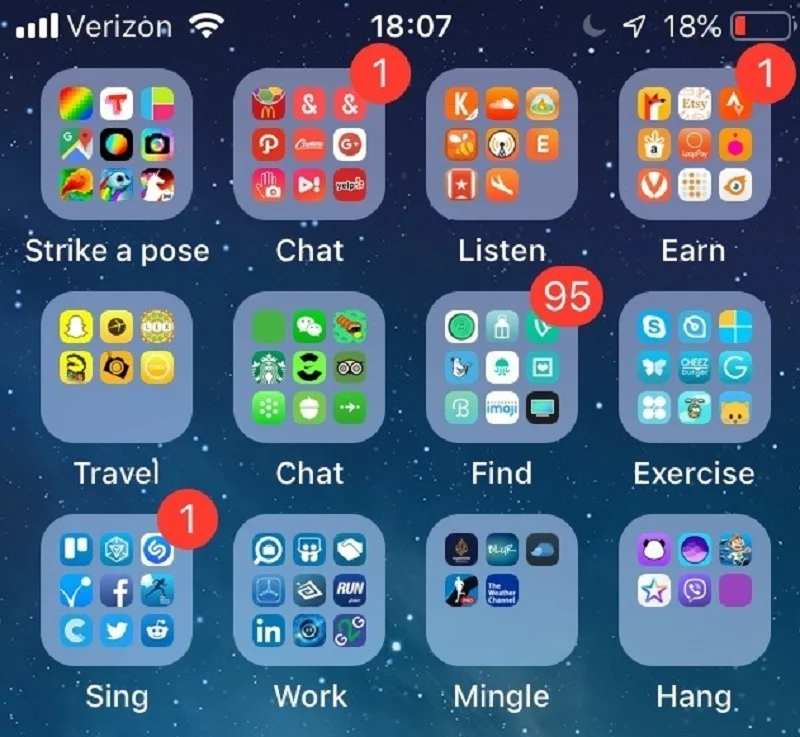 Sắp xếp app iPhone