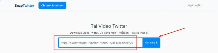 Tải video trên X