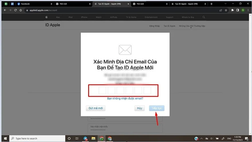 Tạo tài khoản ID Apple trên web
