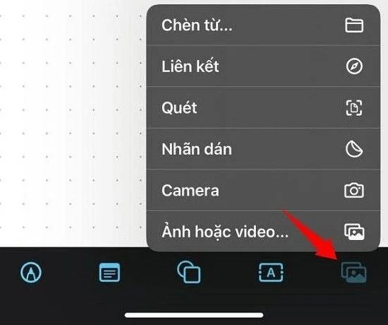 Thêm ảnh vào Freeform