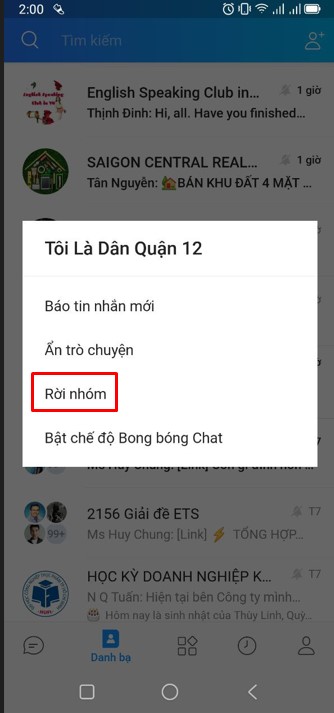 Cách rời nhóm Zalo im lặng mà không một ai biết
