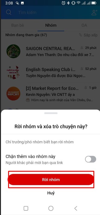 Cách rời nhóm Zalo im lặng mà không một ai biết
