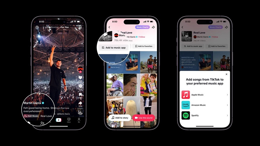 Thêm bài hát TikTok trên ứng dụng Apple Music, Sportify