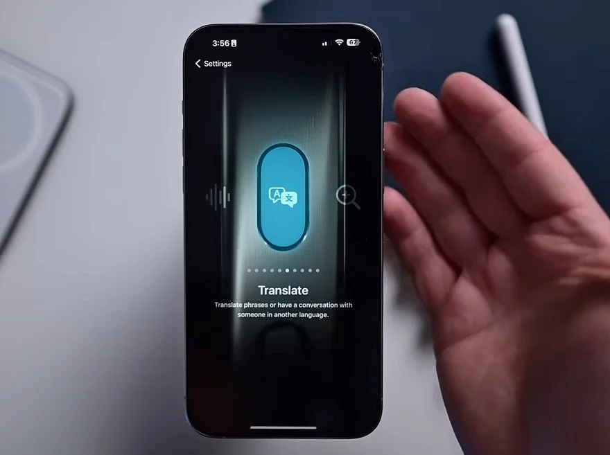 Tính năng dịch trên nút Action iOS 17.2